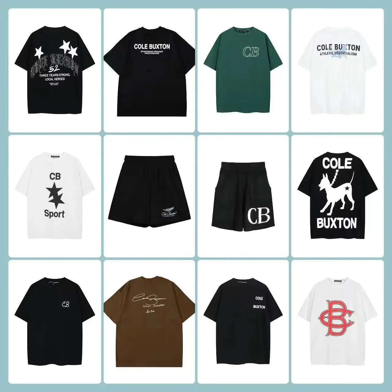 CB 高街字母logo印花宽松圆领**** * * * * * * * * * * ** * ** * * * * * * * * * * * * * * ** * * 短袖T恤男女 - 134794
