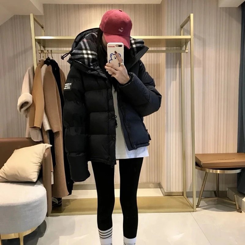 周冬明星同款羽绒服男女款秋冬款可拆卸马甲情侣面包服 - 134048