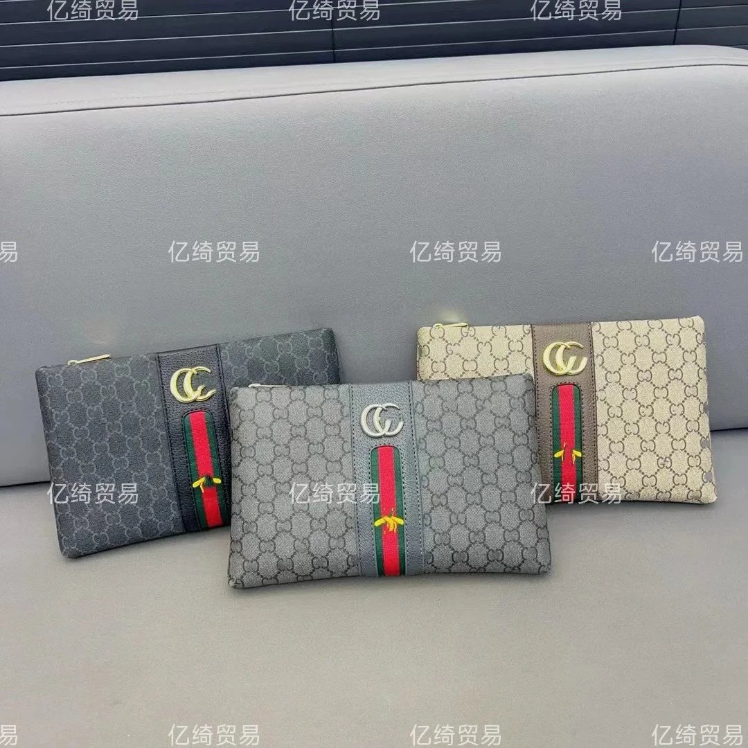 多功能男包新款真皮男士手拿包时尚信封包手抓包商务手夹包简约 - 135191