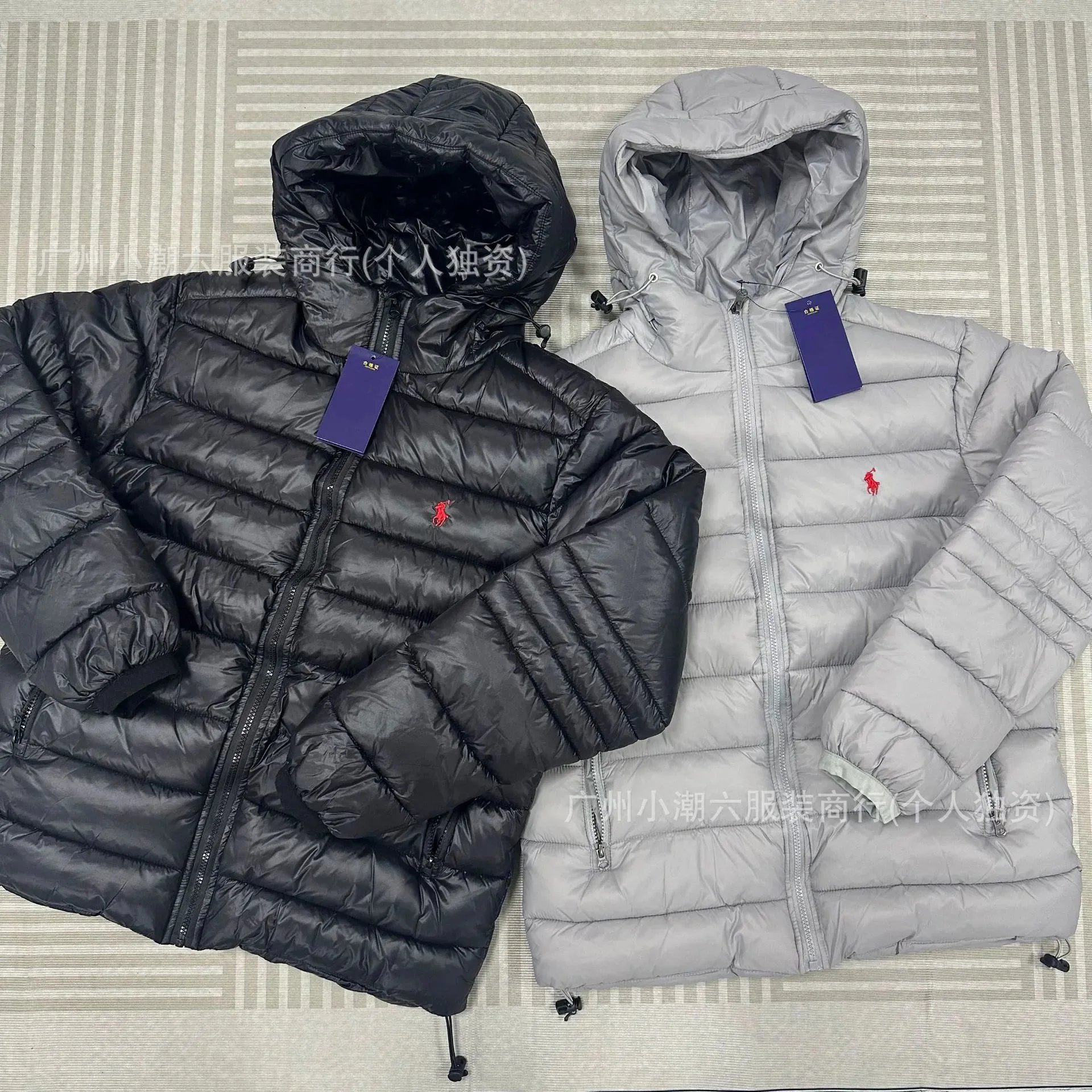 连帽刺绣棉服小马POLO面包服外套 - 135078