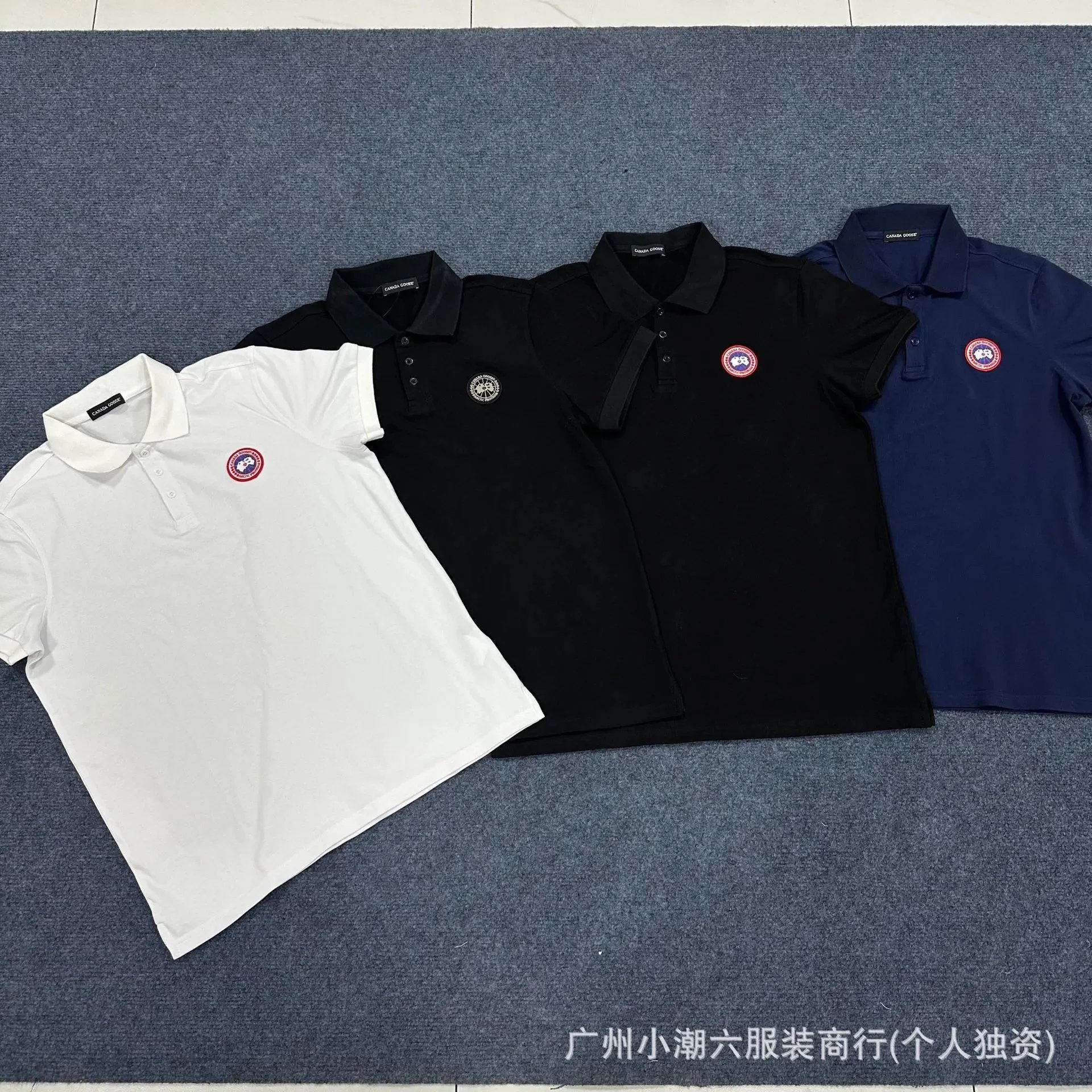polo衫徽章短袖字母t恤男女翻领刺绣行政休闲服 - 135678