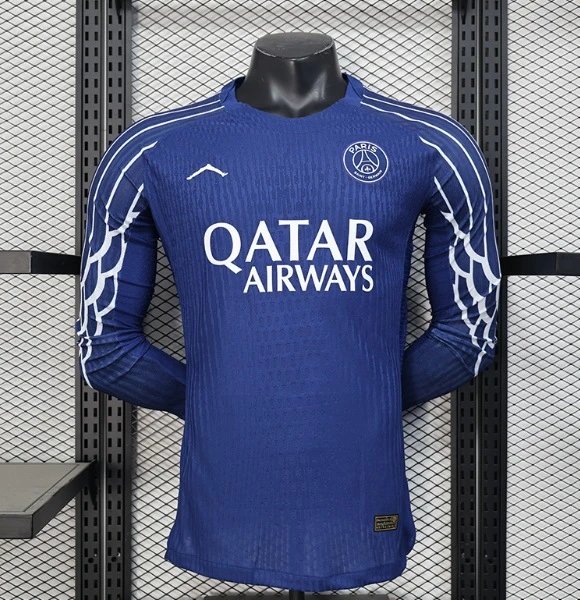 Jordan PSG 2025-26 Long Sleeve Training Jersey Blue White
