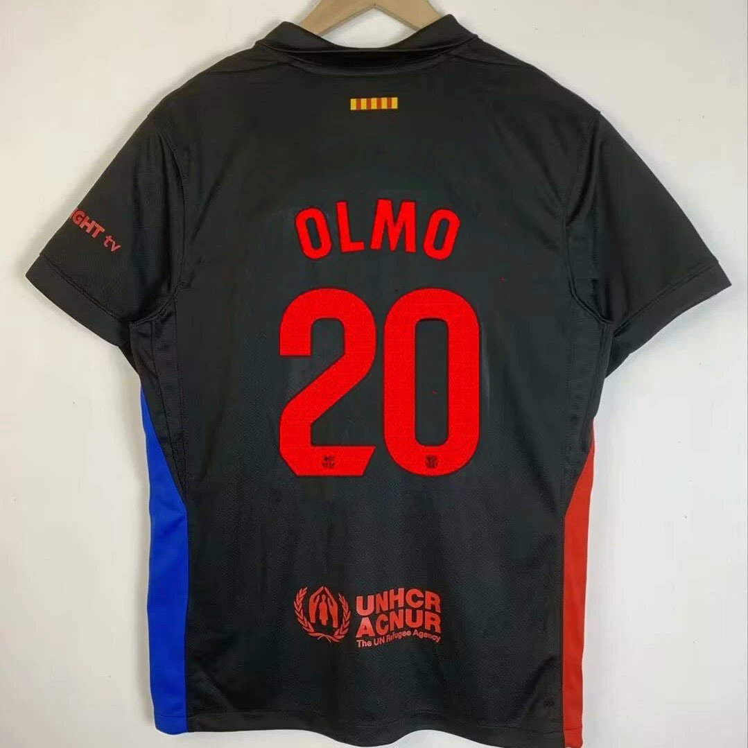 FC Barcelona x Nike Away Jersey 2024/25 - Olmo #20 - Black/Red