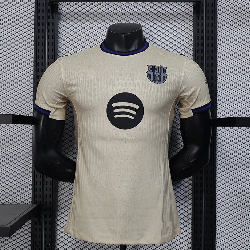 FC Barcelona 2024-25 Away Jersey - Cream/Sand (Spotify)
