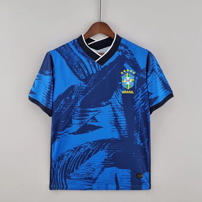 Nike Brazil CBF Special Edition Jersey Blue Navy Brushstroke
