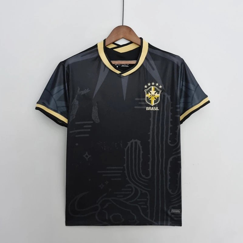 Nike Brazil CBF Special Edition Jersey Black Gold Cactus
