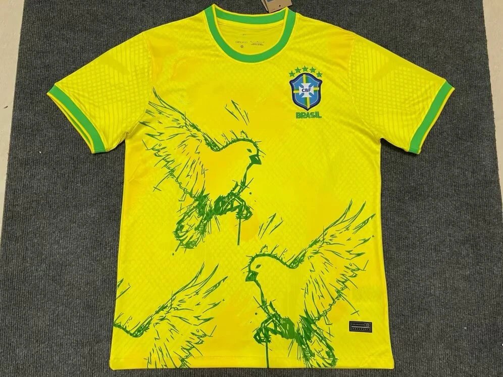 Nike Brazil CBF Special Edition Jersey Yellow Green Bird