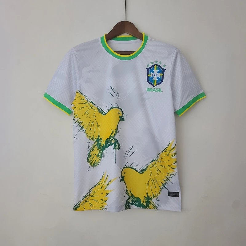 Nike Brazil CBF Special Edition Jersey White Yellow Bird