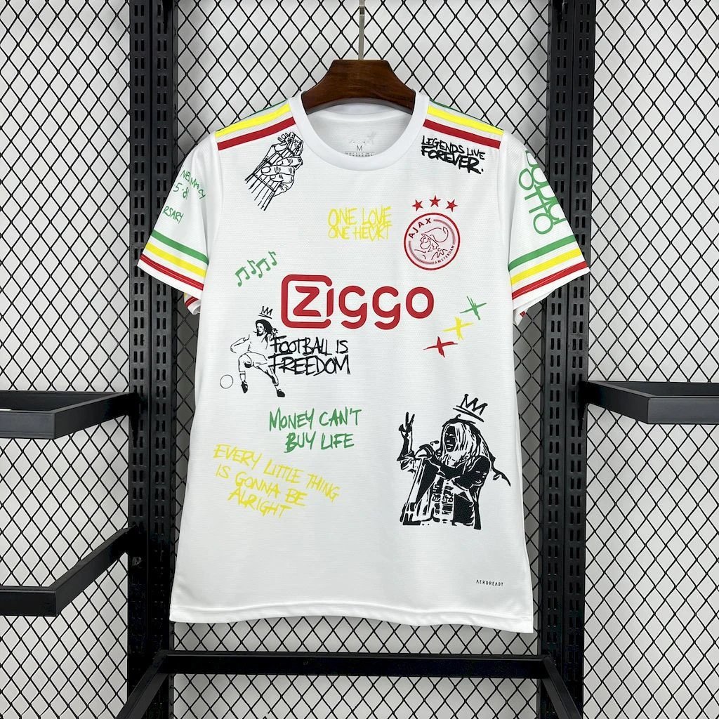 Ajax x Bob Marley Special Edition Jersey White Multicolor