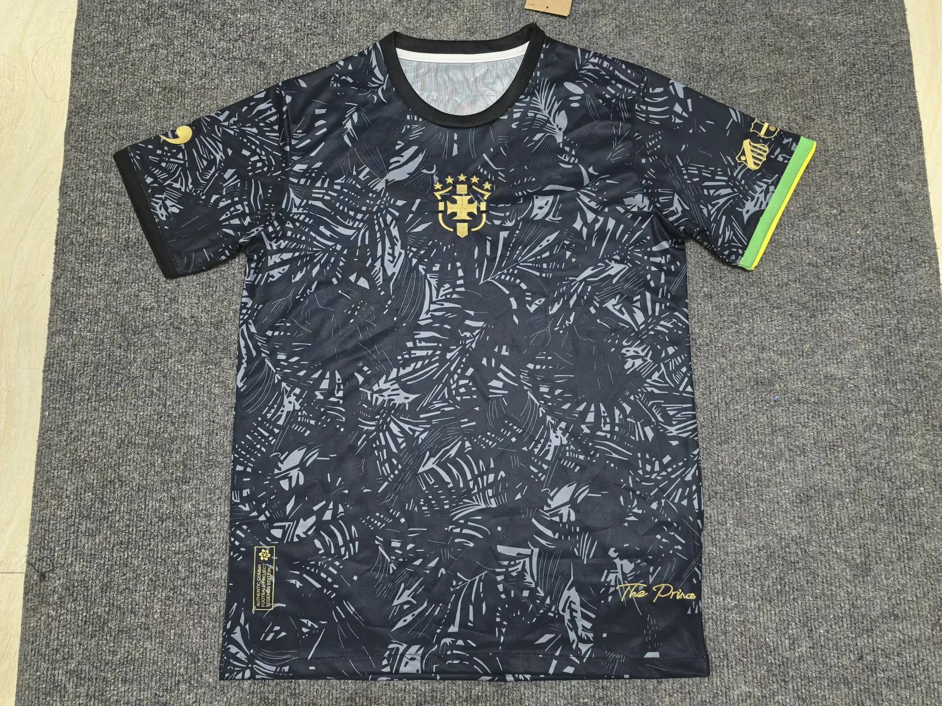 Nike Brazil CBF x The Prince Special Edition Jersey Black Gold Leaf
