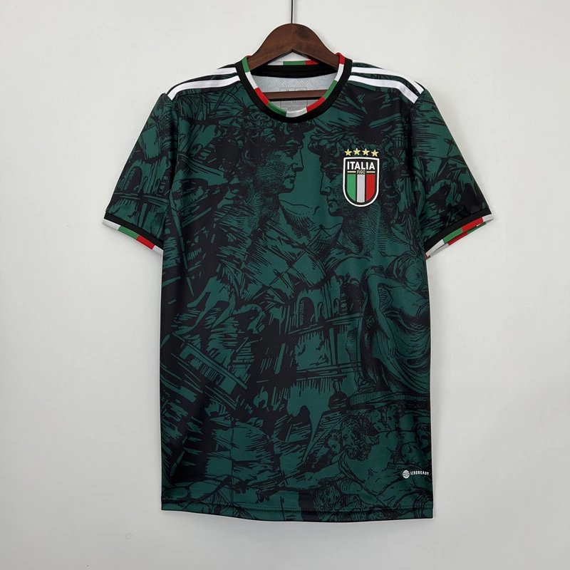 Adidas Italy FIGC Special Edition Jersey Black Green Renaissance