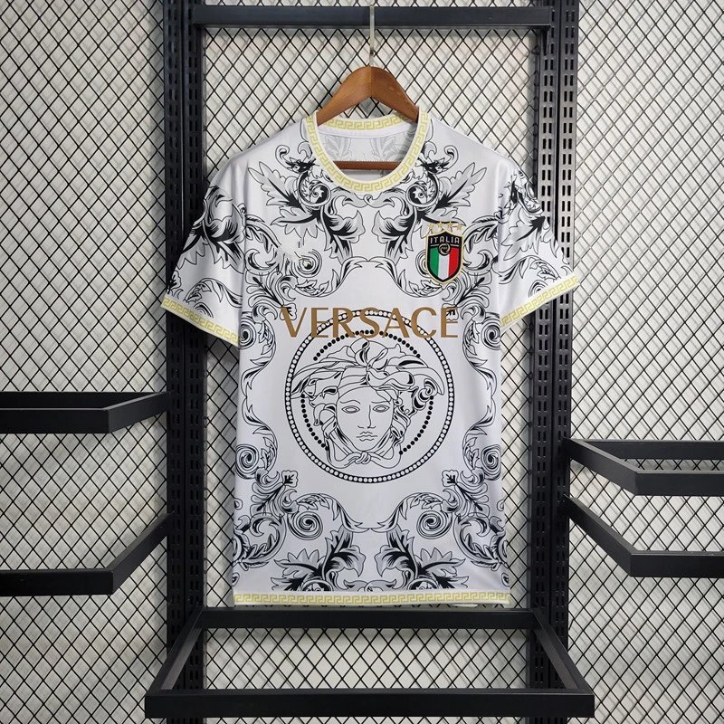 Italy x Versace Special Edition Jersey White Black Baroque