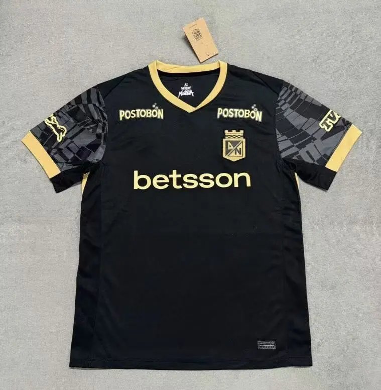 Atletico Nacional Away Jersey Black/Gold 2024-25