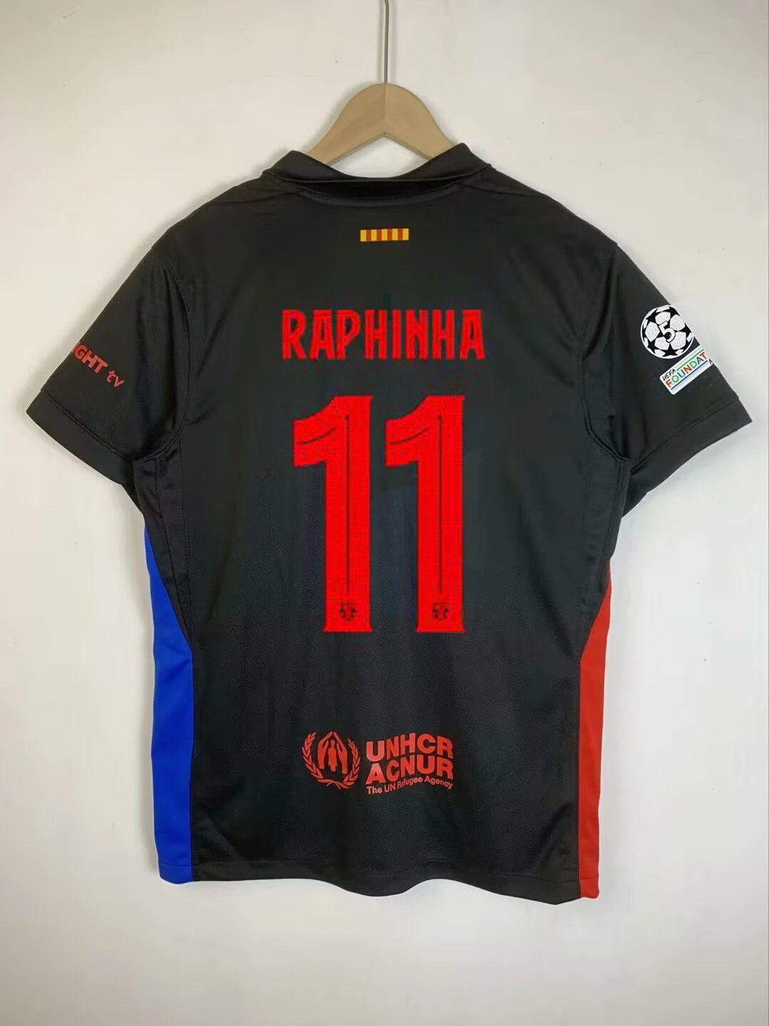 Nike FC Barcelona 2024/25 Away Jersey - Raphinha #11 - Black/Red