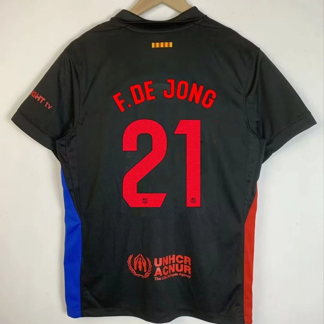FC Barcelona x Nike Away Jersey 2024/25 - F.De Jong #21 - Black/Red