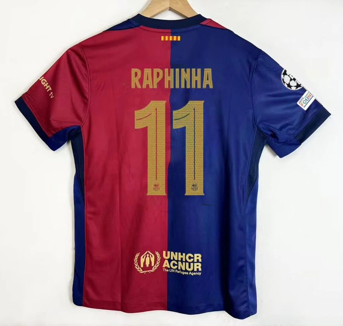 Nike FC Barcelona 2024/25 Home Jersey - Raphinha #11 - Blue/Crimson