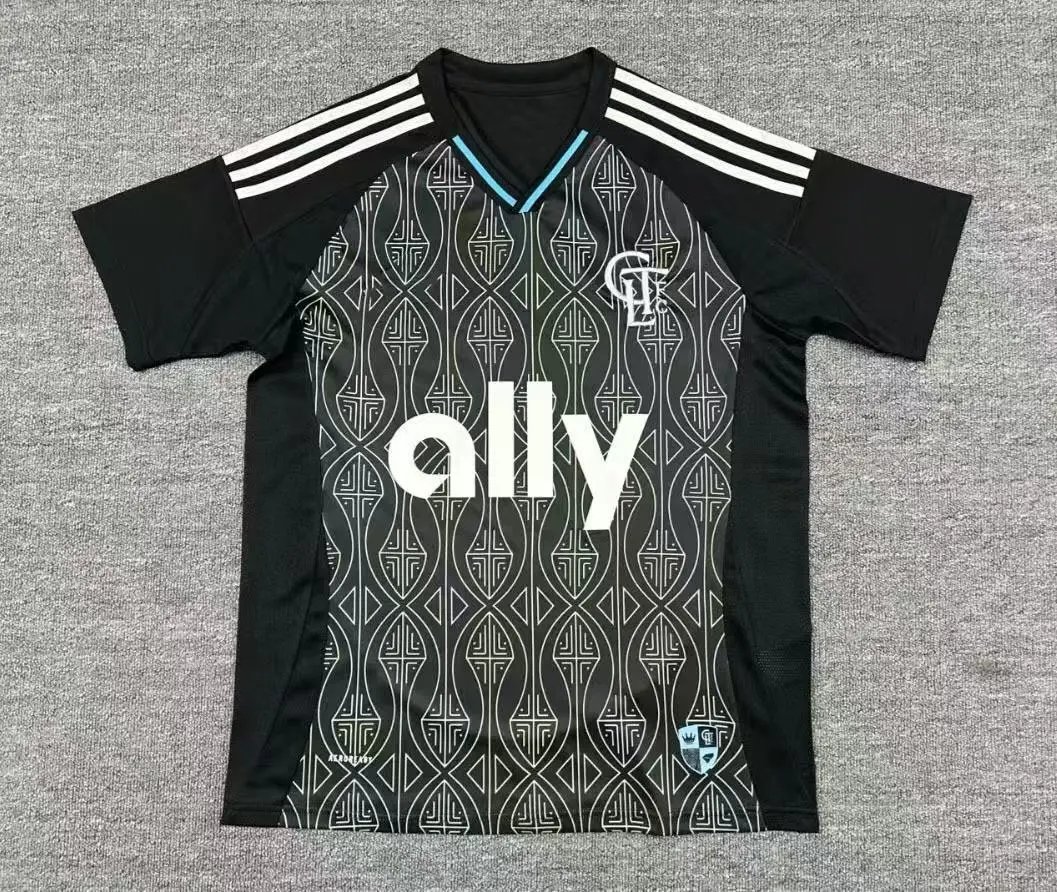 Adidas Charlotte FC 2024-25 Away Jersey Black/Teal