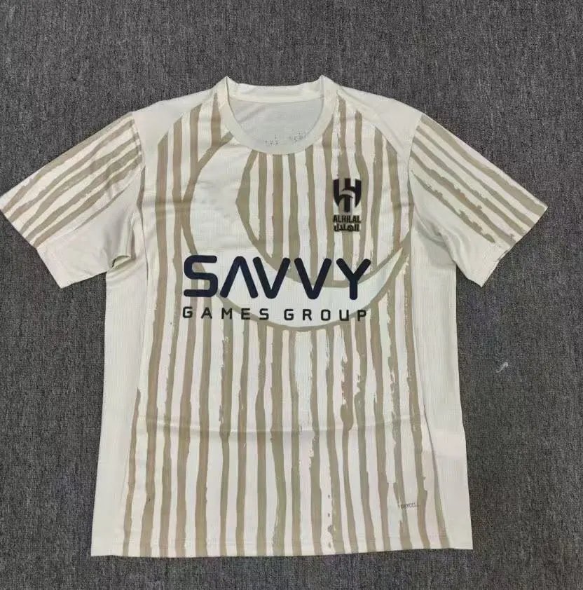 Adidas Al-Hilal 2024-25 Away Jersey White/Gold Stripe