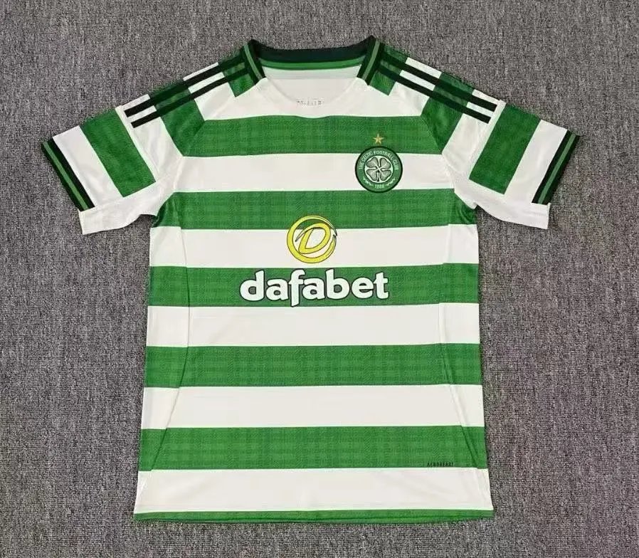Celtic FC Adidas Home Jersey Green/White Stripe 2024-25