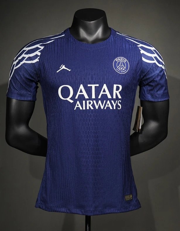 PSG Training Jersey Navy Blue White Jordan 2024 25