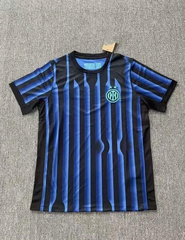 Inter Milan Home Jersey Blue and Black Striped Football Shirt - 1