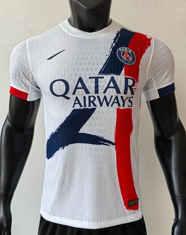 Nike PSG 2024-25 Away Player Version Jersey White Navy Red