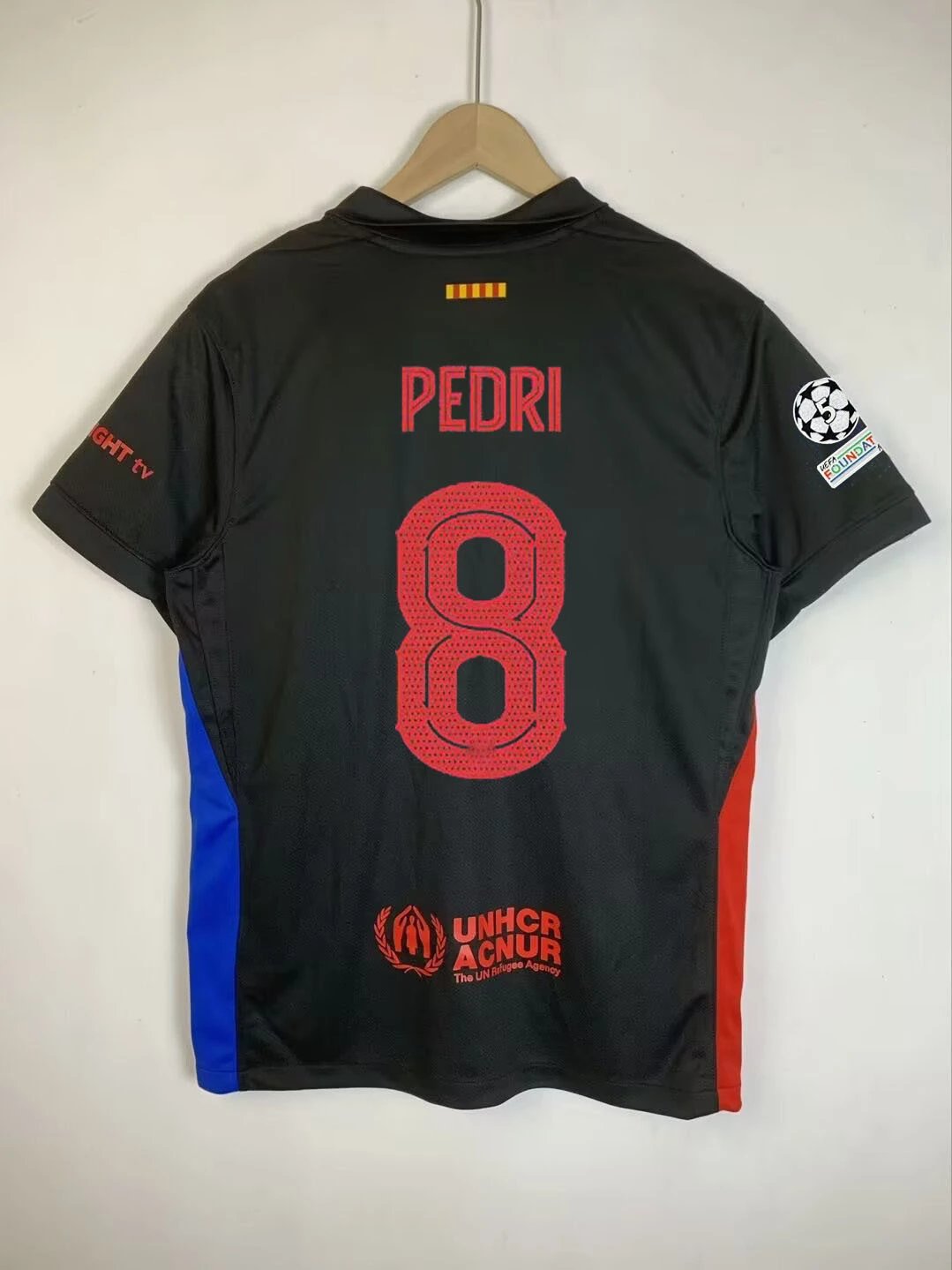 Nike FC Barcelona 2024/25 Away Jersey - Pedri #8 - Black/Red