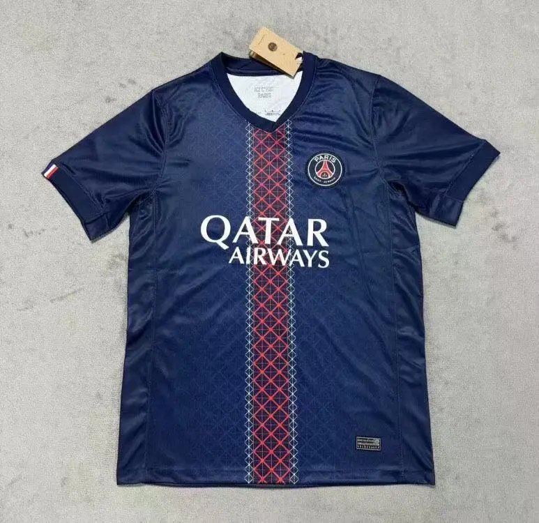 Paris Saint-Germain Home Jersey Navy/Red Diamond Pattern 2024-25