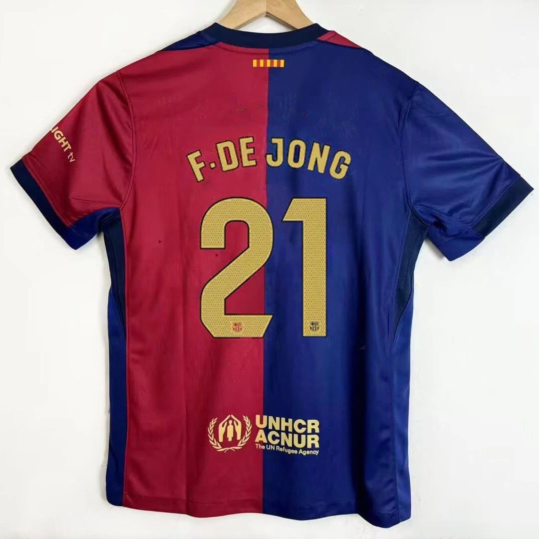 FC Barcelona Nike Home Jersey F. De Jong #21 Blue Red 2024-25