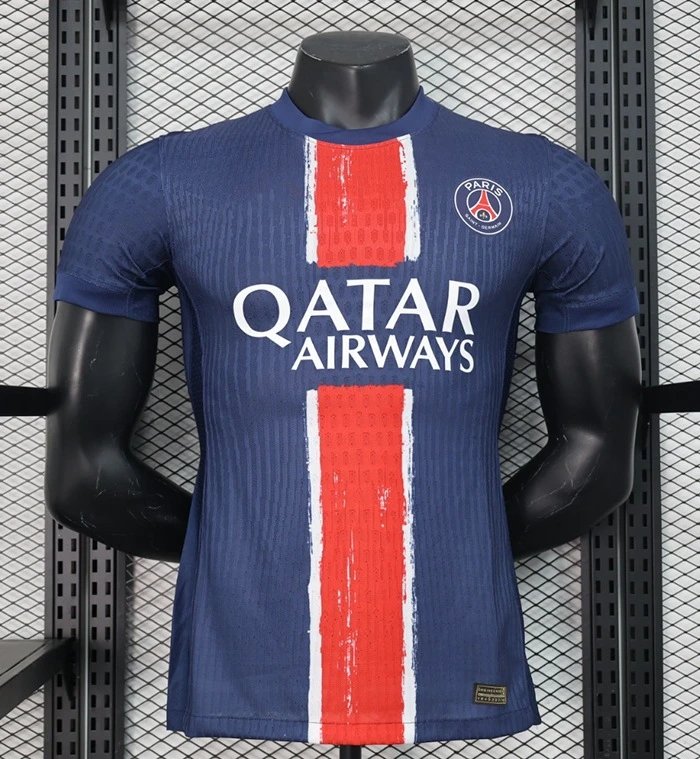 PSG Home Player Version Jersey Navy Blue Red White 2024 25