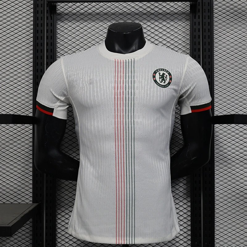 Chelsea FC Special Edition Jersey White/Red-Green Pinstripes