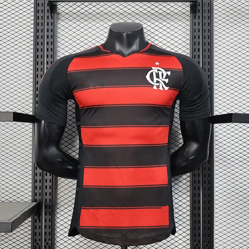 CR Flamengo Home Jersey Red/Black Stripes
