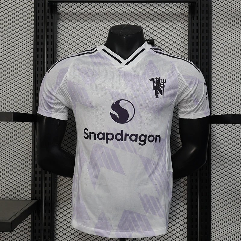 Manchester United 2024-25 Away Jersey White/Lilac Snapdragon