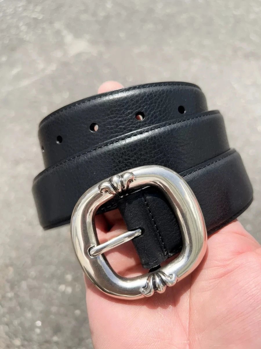 Black Oil Wax Leather / Width 3.8cm
