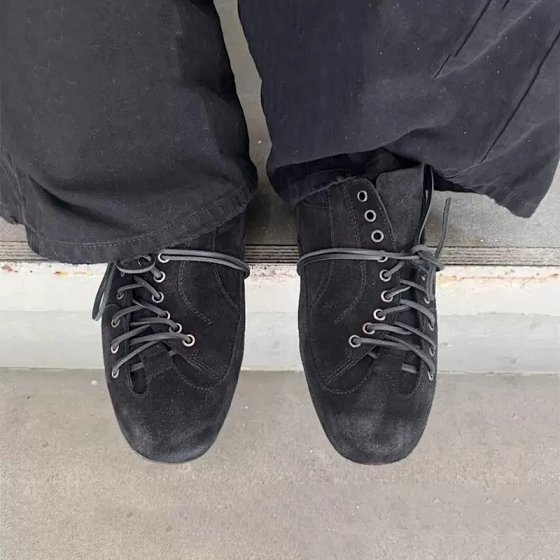 Men's German Army Trainers Retro Football Shoes Casual Outdoor Sneakers Minimalist British Style Leather Shoes