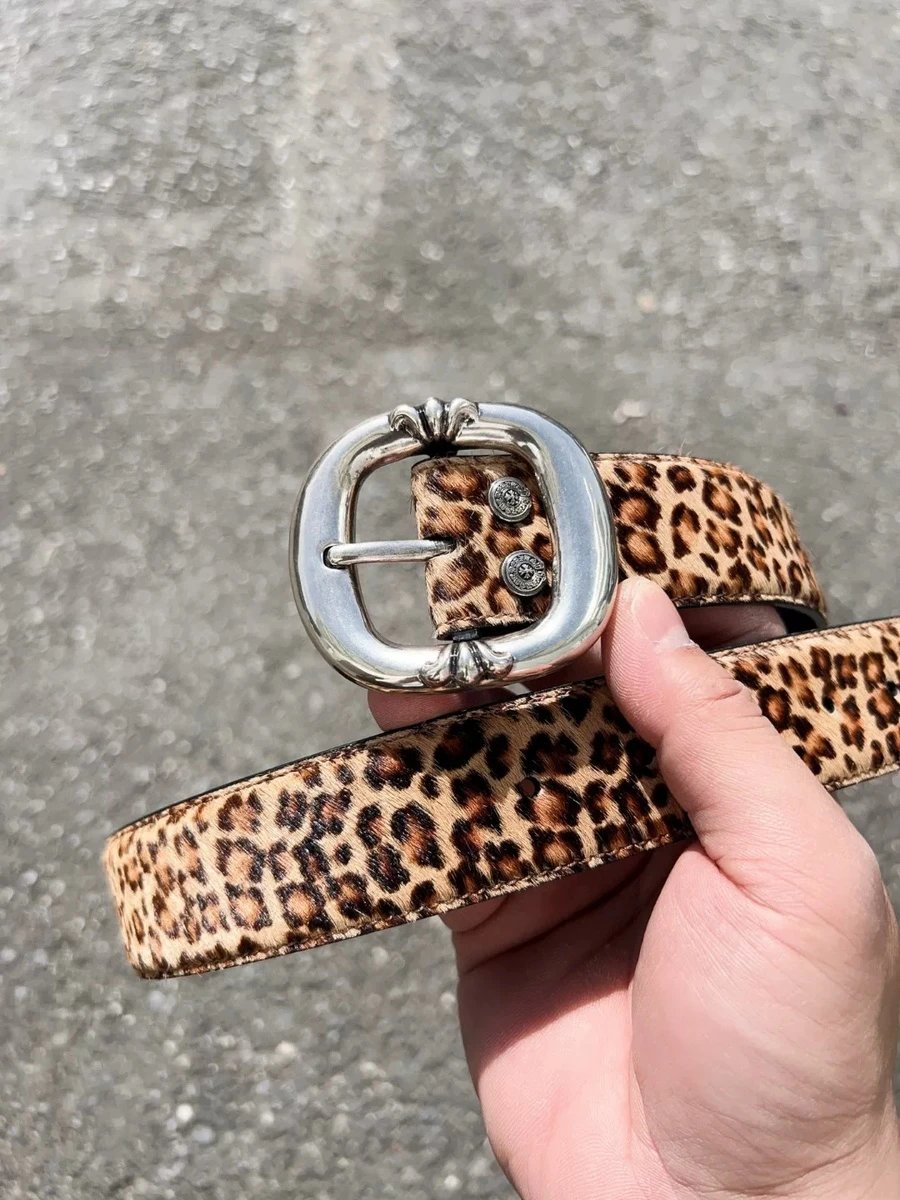 Leopard Print Pony Hair Design / Width 3.8cm