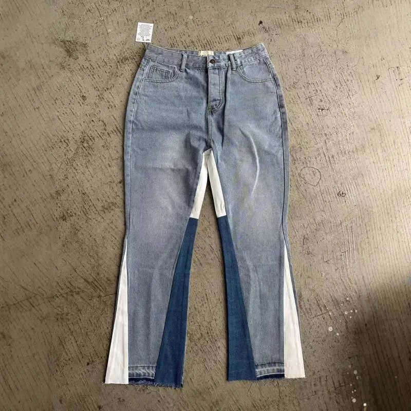 2025 New Style Jeans GA Flared Jeans - Washed, Distressed, Patchwork