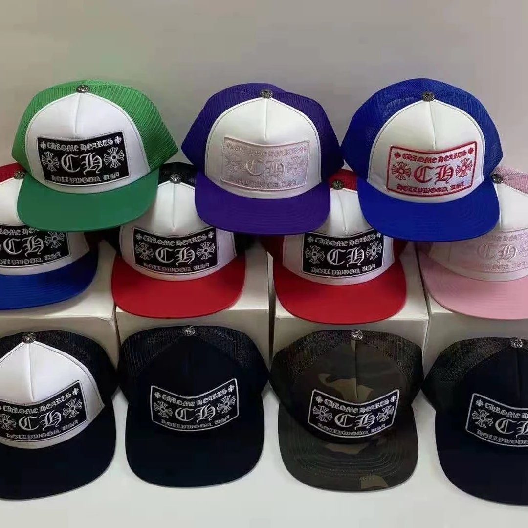 24SS CH Hat Sanskrit Embroidered Duck Tongue Hat Couple Style