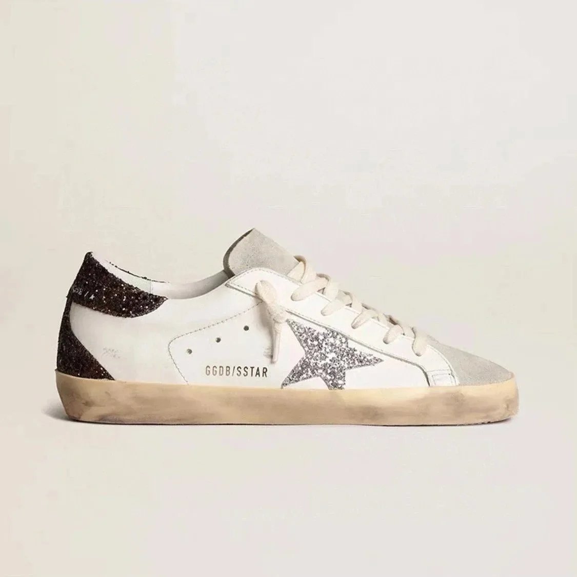 Golden Goose Superstar Glitter Star White Sneakers