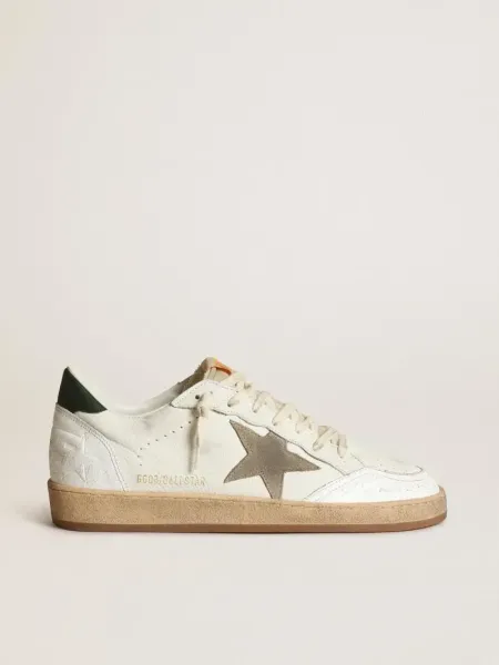 Golden Goose Ball Star White Leather Sneakers - 1