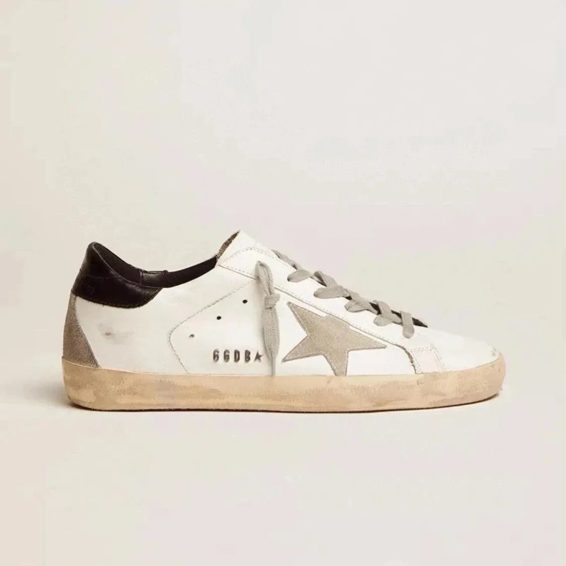 Golden Goose Deluxe Brand Superstar White Red Star Distressed Sneakers - 8