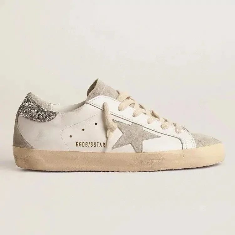 Golden Goose Deluxe Brand Superstar White Red Star Distressed Sneakers - 5