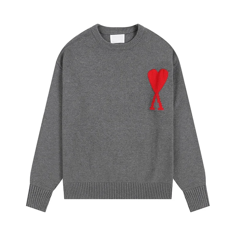 AMI Paris Classic Big Heart A-Line Sweater