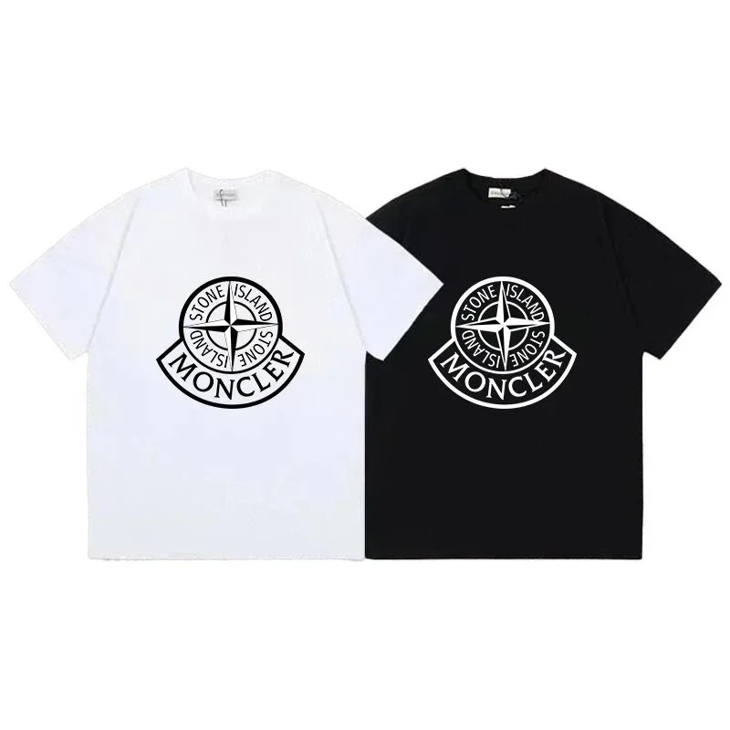 Moncler x Stone Island T-shirt Logo Graphic White/Black