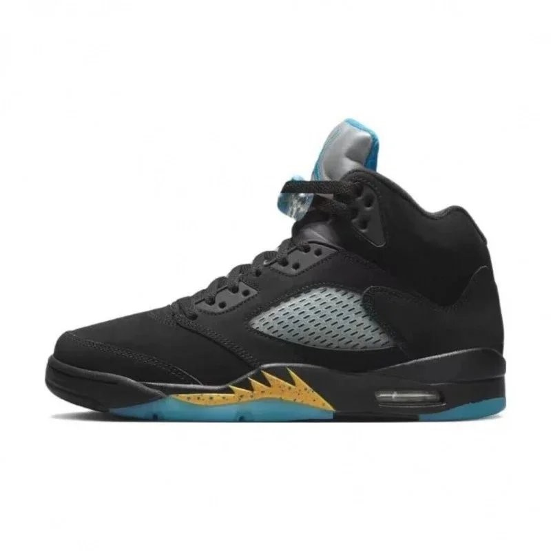 AJ5 Original Box Pure Original Black Blue