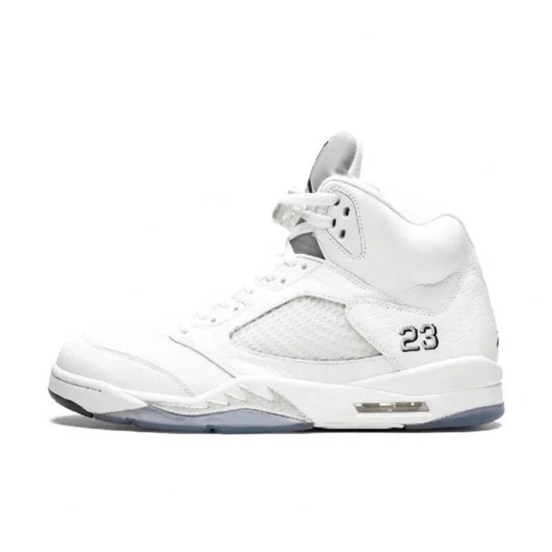 AJ5 Original Box Pure Original White Silver