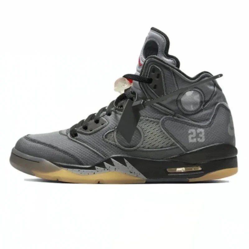 AJ5 Original Box Pure Original Black Canvas