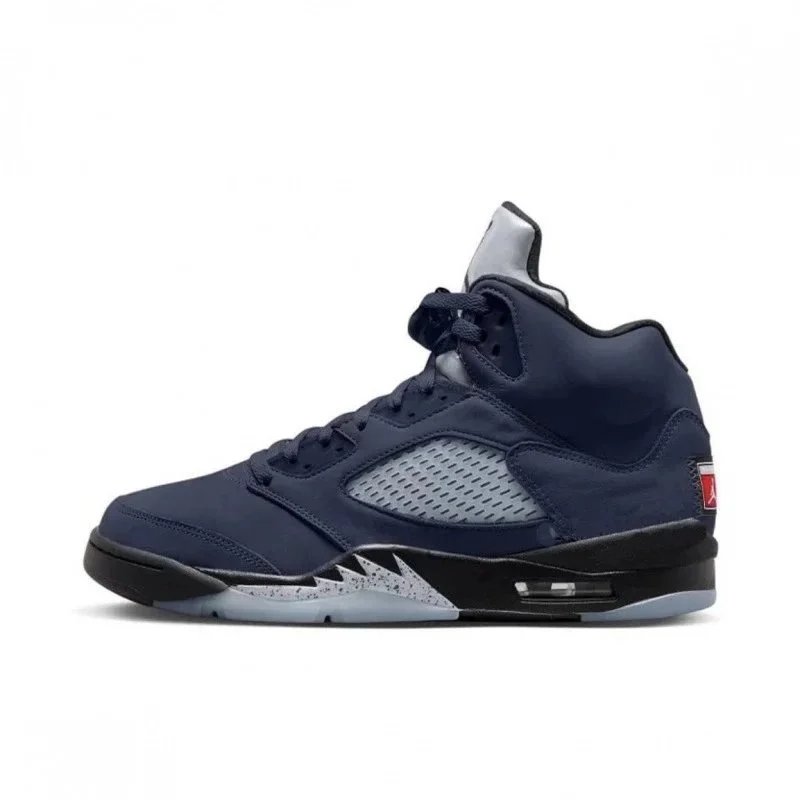 AJ5 Original Box Pure Original Deep Blue Black