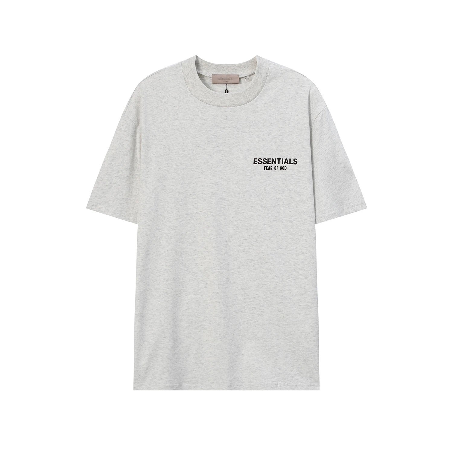 White Grey Short-Sleeve Top