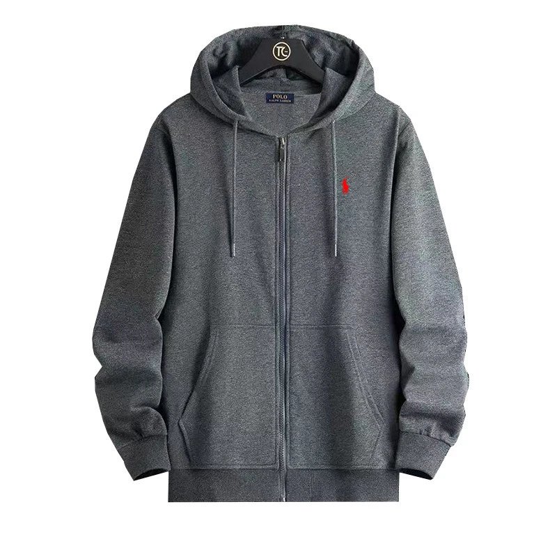 Zip-Up Dark Grey Red Label